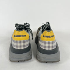 Burberry Grey/Yellow Ramsey Sneakers Size 44