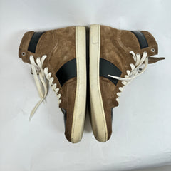 Saint Laurent Brown Suede SL-10H Sneakers Size 46