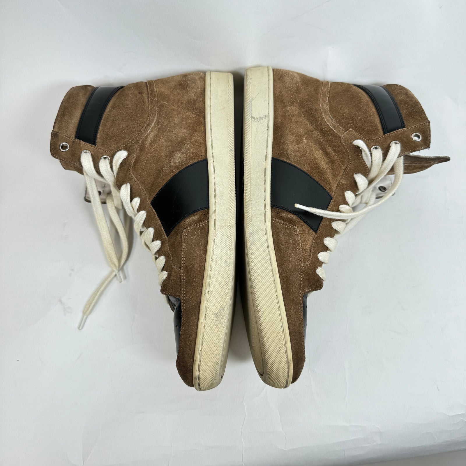 Saint Laurent Brown Suede SL-10H Sneakers Size 46