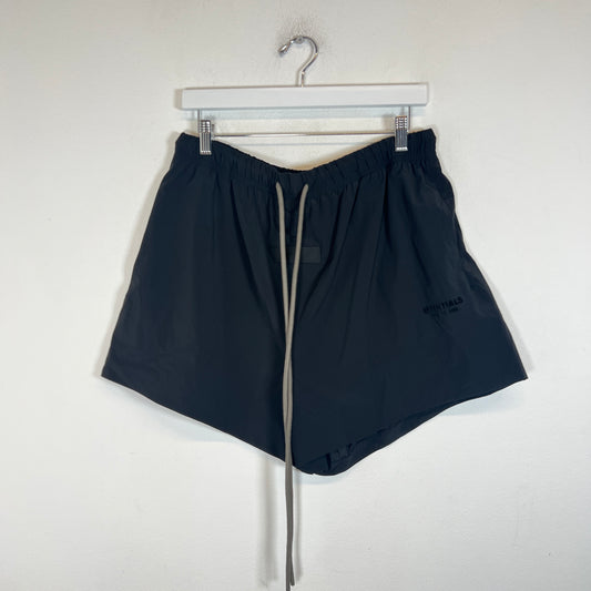 Essentials Black Nylon Shorts Size L
