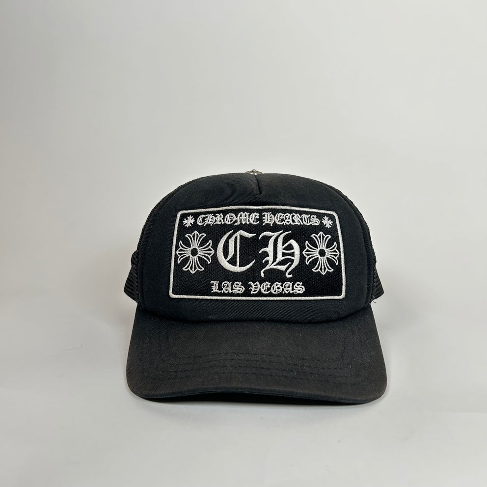 Chrome Hearts Black Las Vegas Trucker Hat