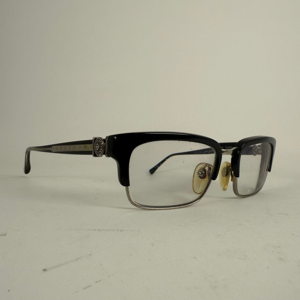 Chrome Hearts Black 'Flaps' Glasses