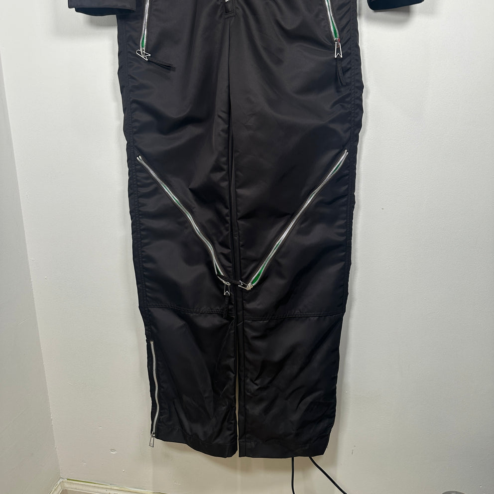 Bottega Veneta Multi-Zip Nylon Overalls Size M