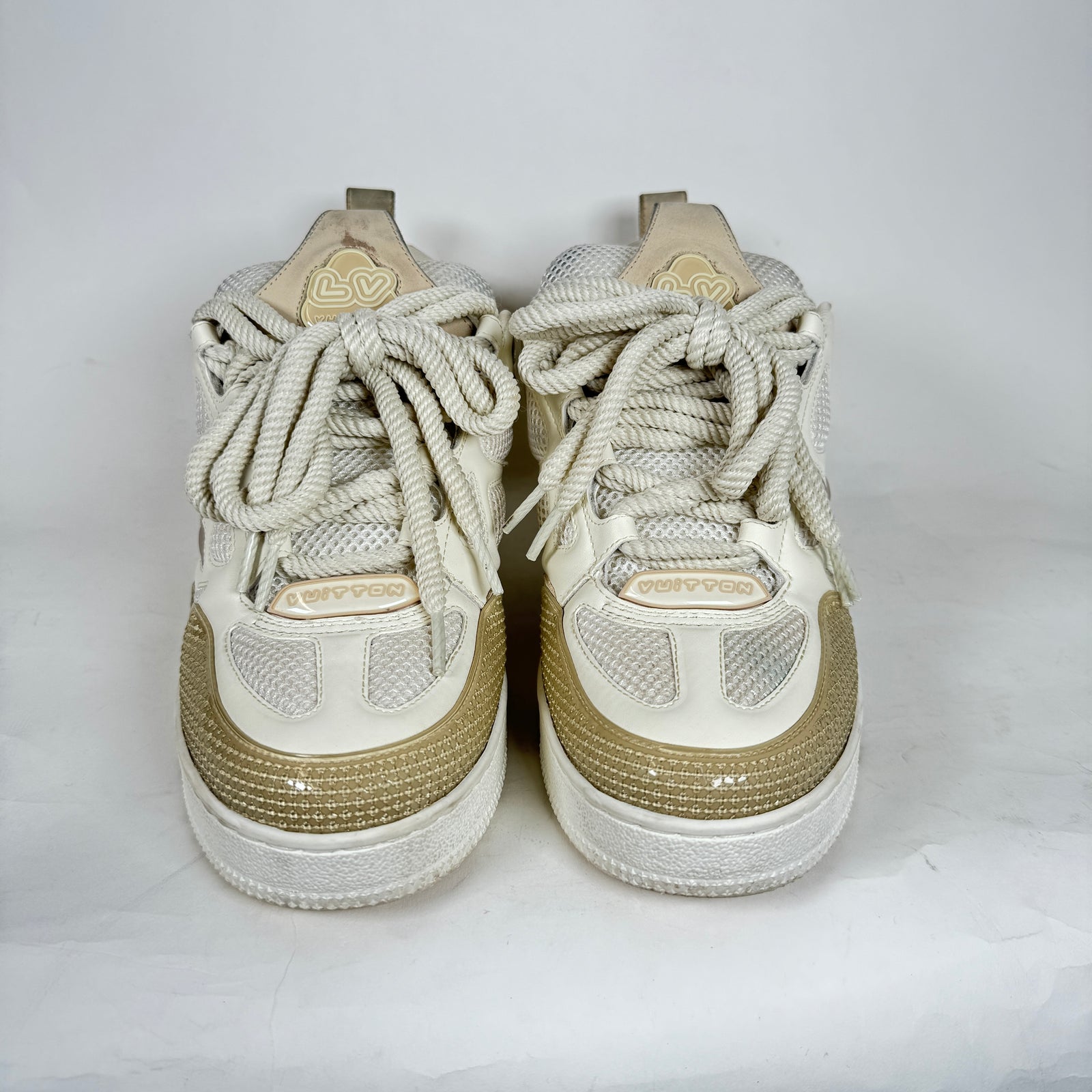 Louis Vuitton Beige Skate Sneakers Size LV 8