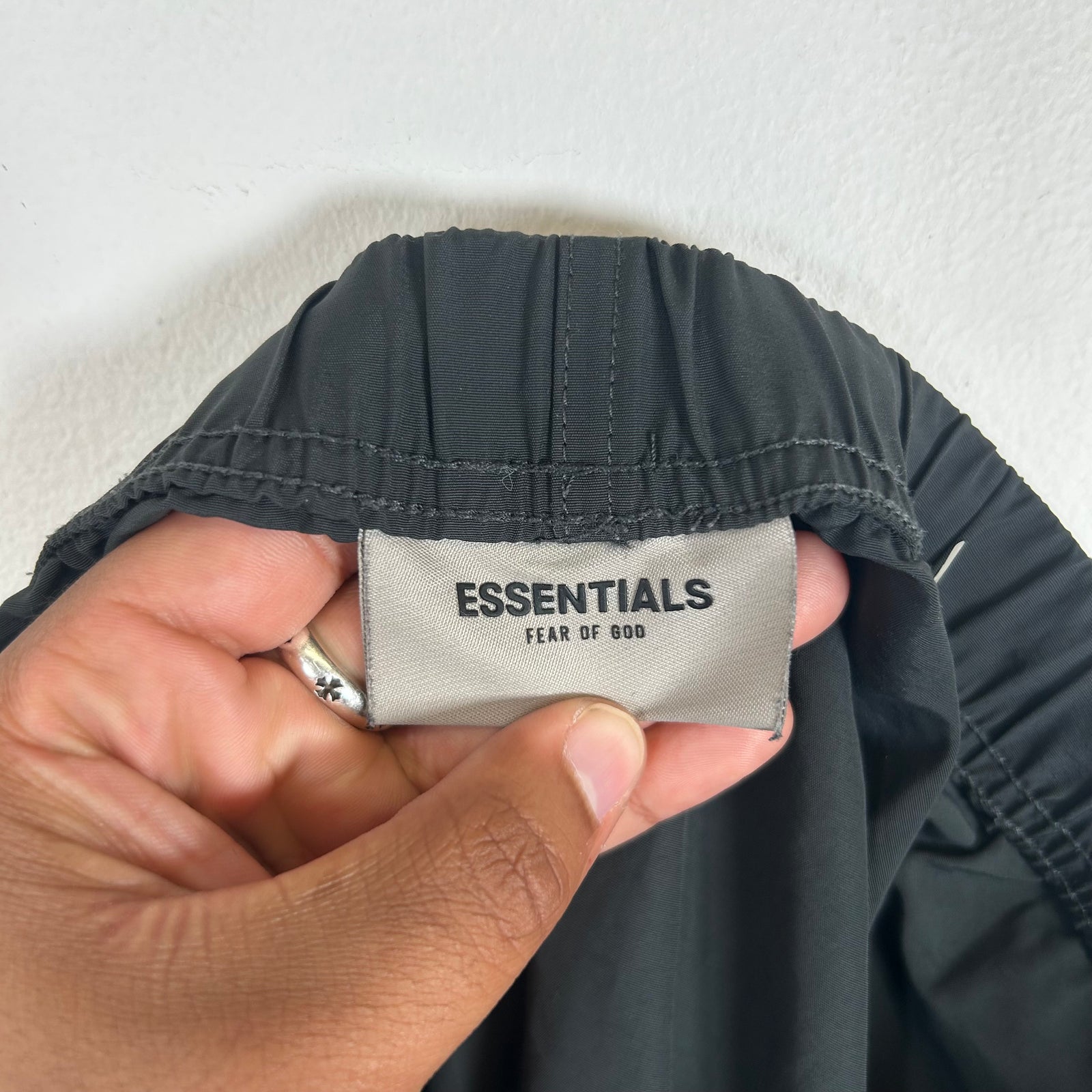 Essentials Black Nylon Pants Size M