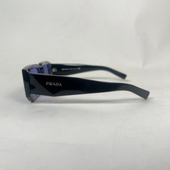 Prada Black Geometric Rectangular Sunglasses