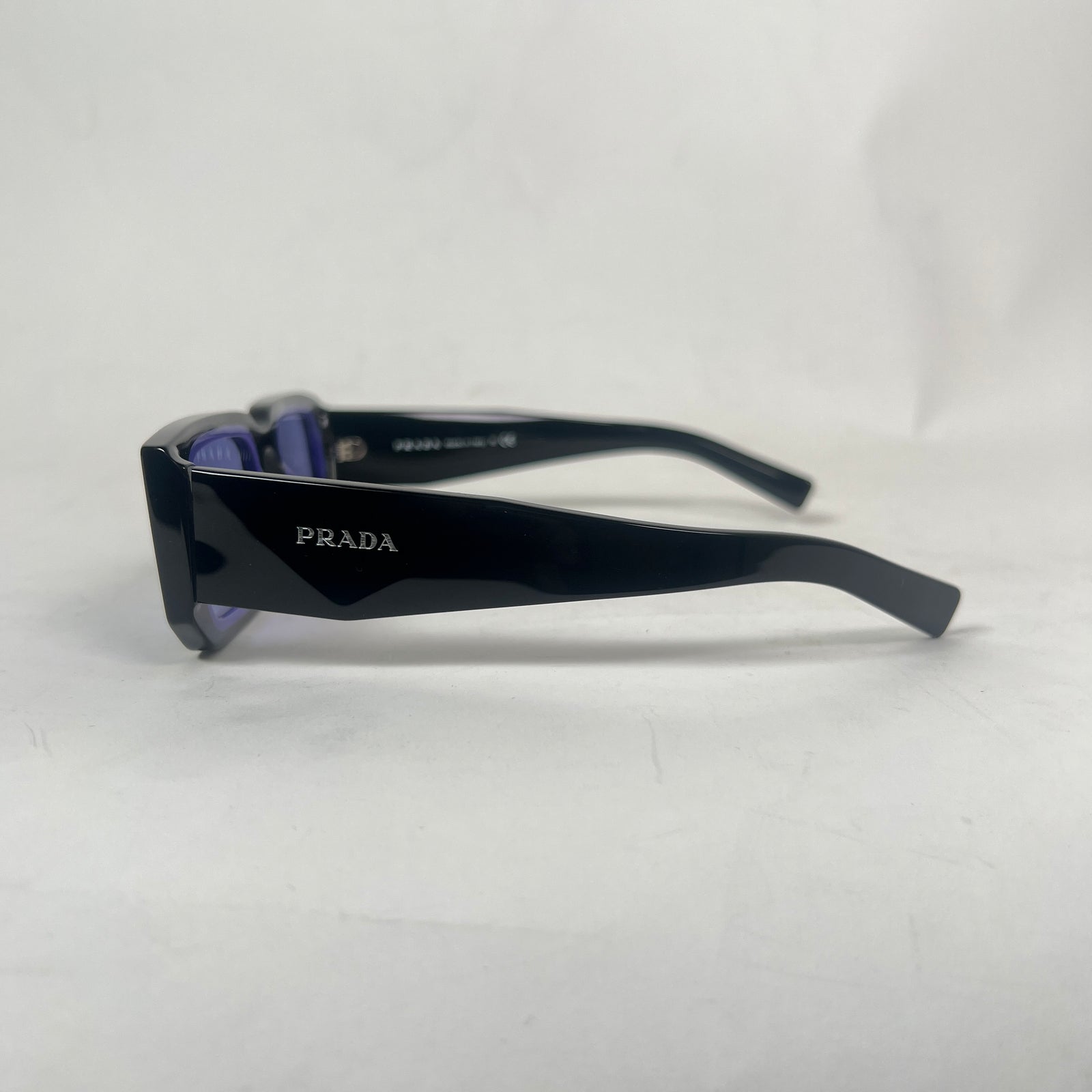 Prada Black Geometric Rectangular Sunglasses