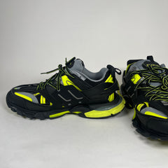 Balenciaga Black/Neon Yellow Track Sneakers Size 46