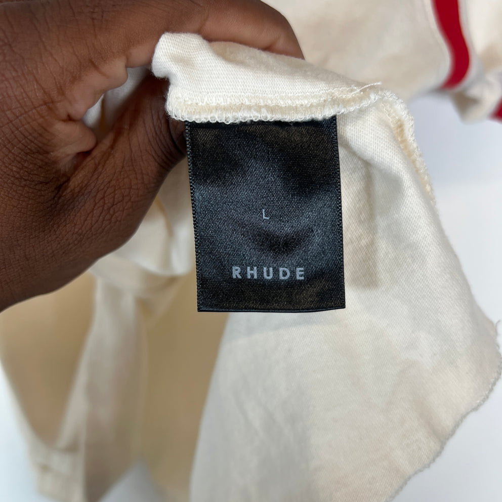 Rhude Red/Cream Ciclismo Raglan Tee Size L