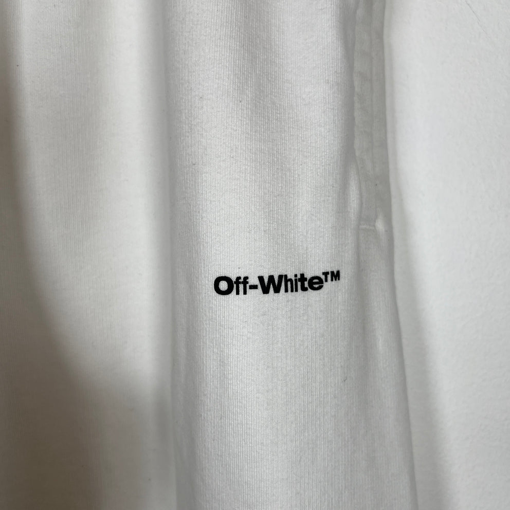 Off-White White Diag Wave Logo Sweatpants Size XL