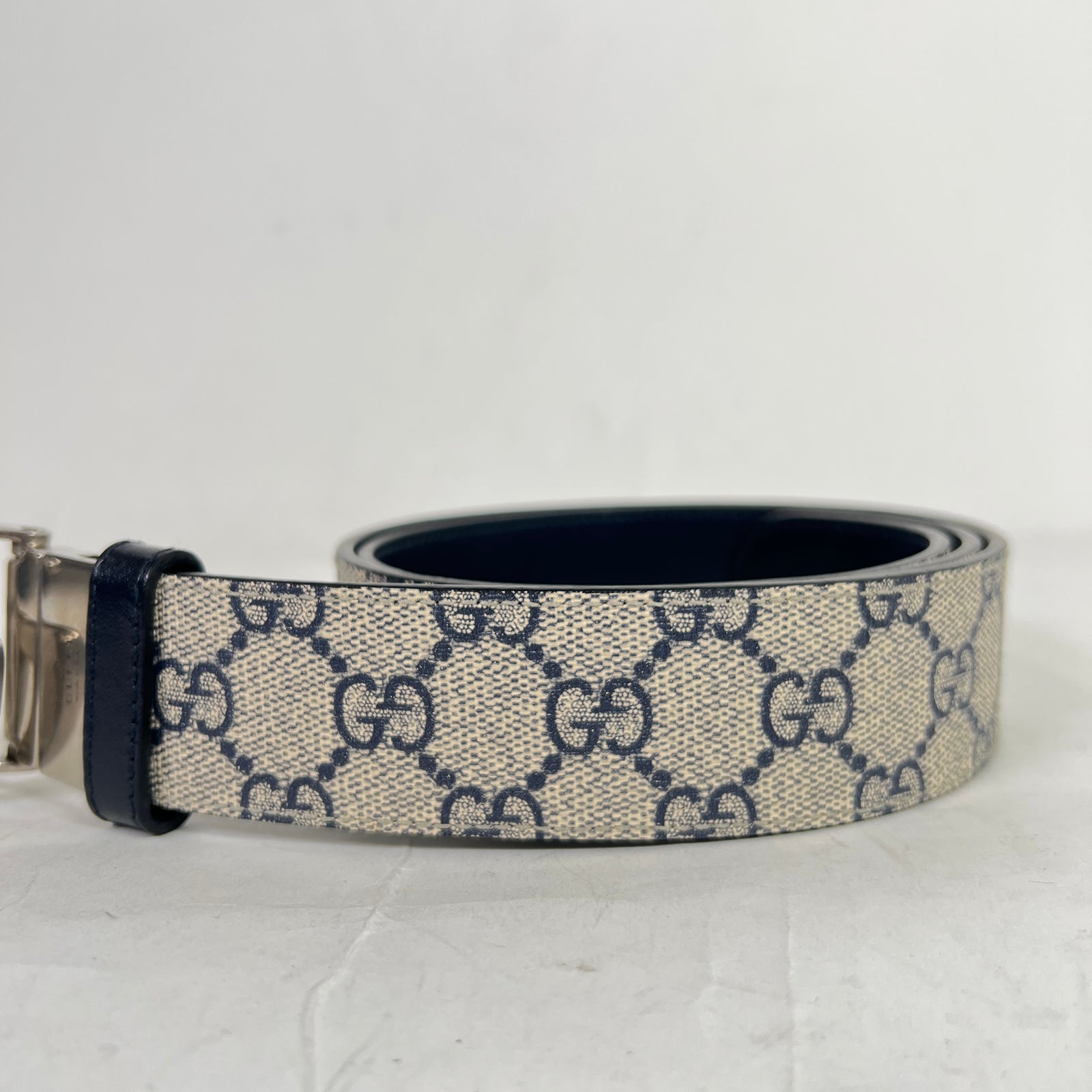 Gucci Silver GG Marmont Reversible Belt