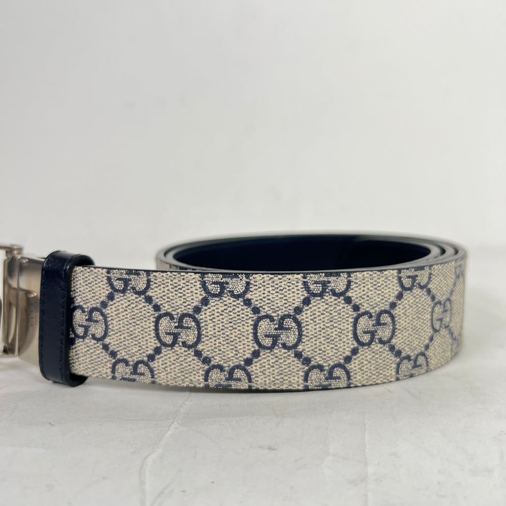 Gucci Silver GG Marmont Reversible Belt