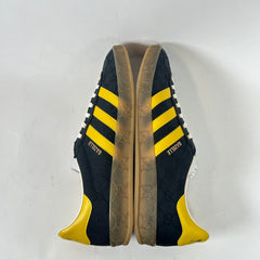 Gucci x Adidas Black/Yellow GG Monogram Gazelle Sneaker Size 13.5