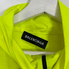 Balenciaga Neon Yellow Oversized Windbreaker Jacket Size XL