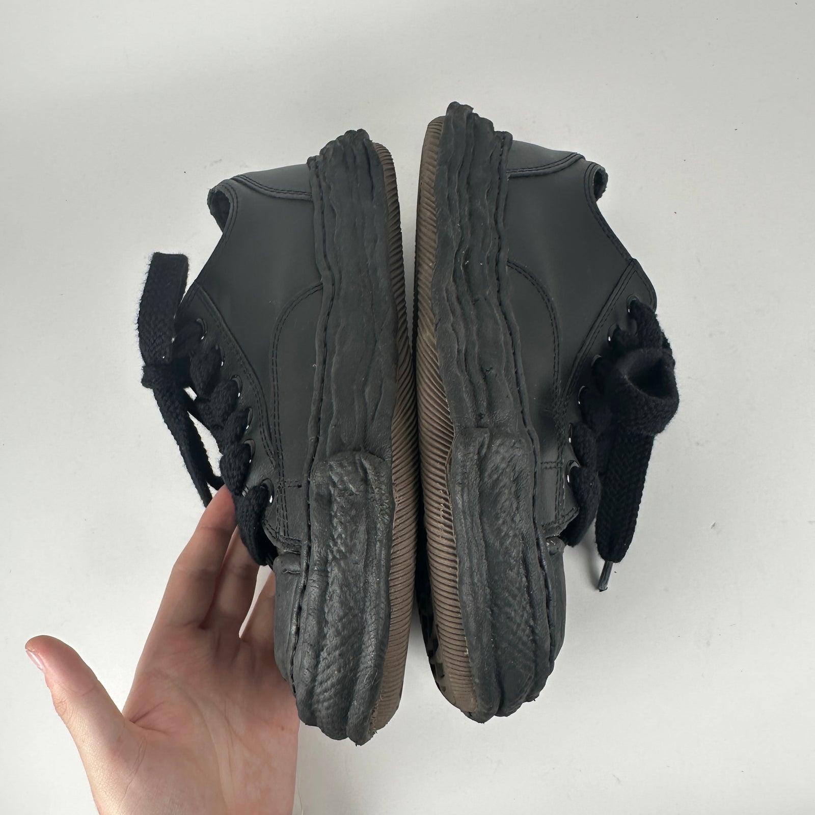 Maison Mihara Triple Black Low-Tops Size 7