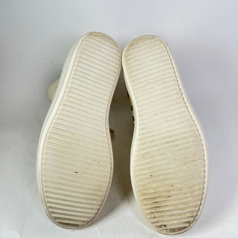 Rick Owens Milk Mainline Leather High-Top Ramones