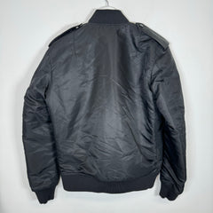 Saint Laurent Black Nylon MA-1 Bomber Size 48