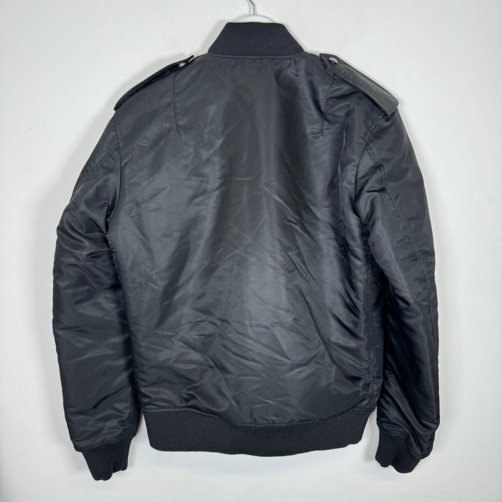 Saint Laurent Black Nylon MA-1 Bomber Size 48