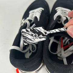 Off-White Black Vulcanized Striped Low-Top Sneaker Size 45
