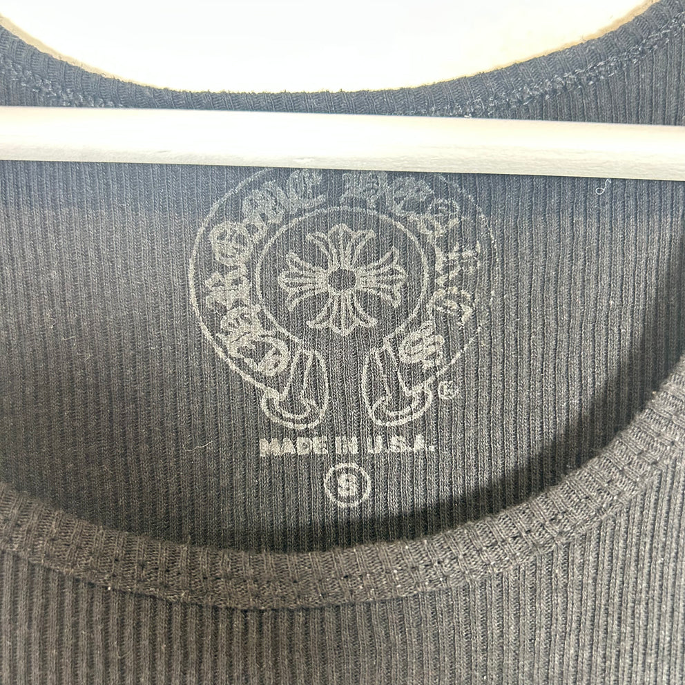 Chrome Hearts Black T-Bar Logo Tank Top Size S
