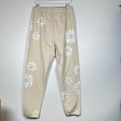 Denim Tears Oatmeal Rhinestone Wreath Zip-Up Sweatpants Size XXL