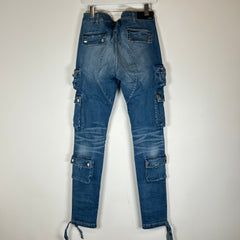 Amiri Blue Tactical Cargo Jeans Size 33