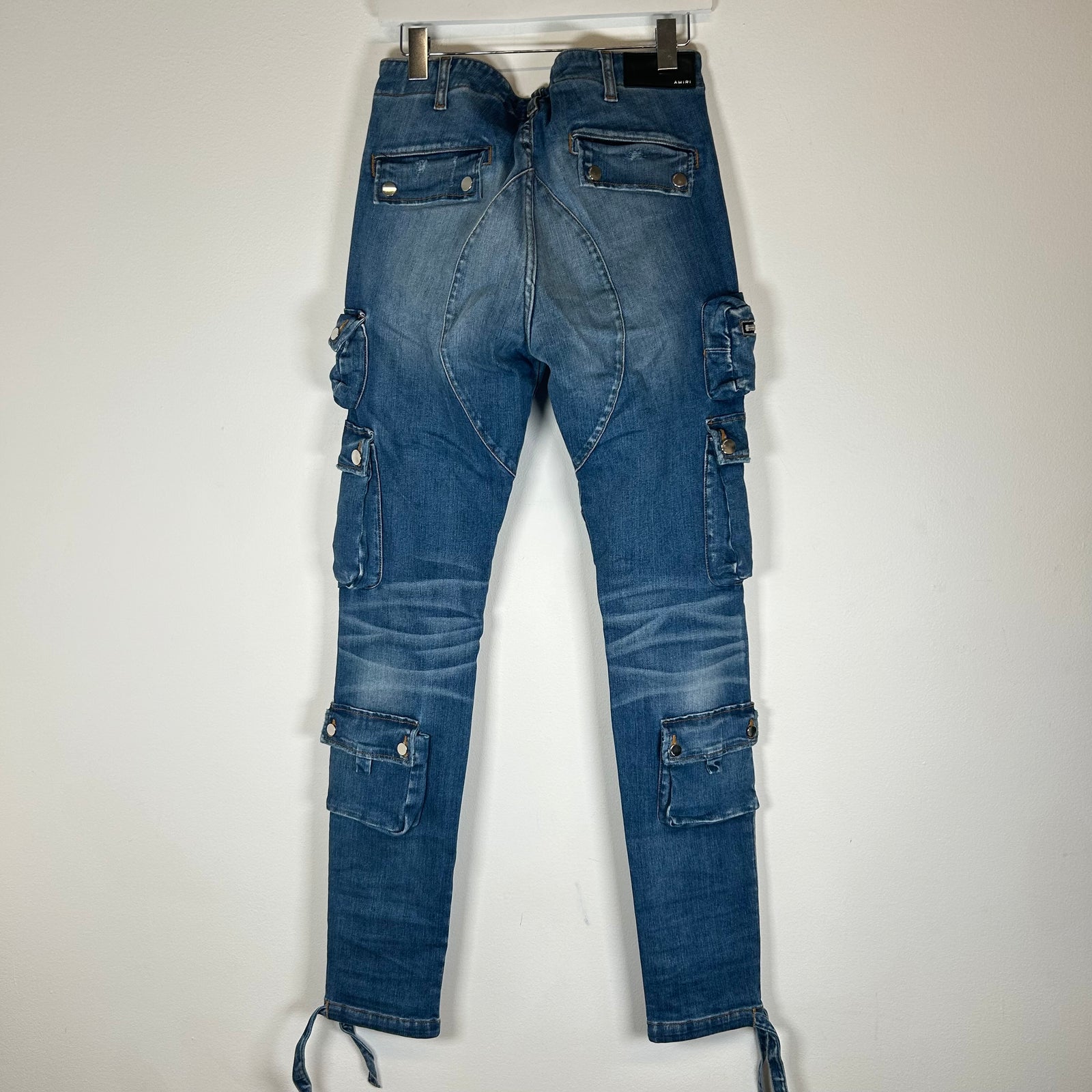 Amiri Blue Tactical Cargo Jeans Size 33