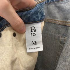 R13 Light Wash Jeans Size 33