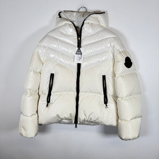 Moncler White Guenioc Giubbotto Jacket Size 3