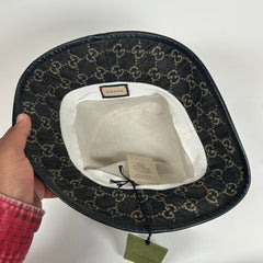 Gucci Dark Brown GG Denim Bucket Hat