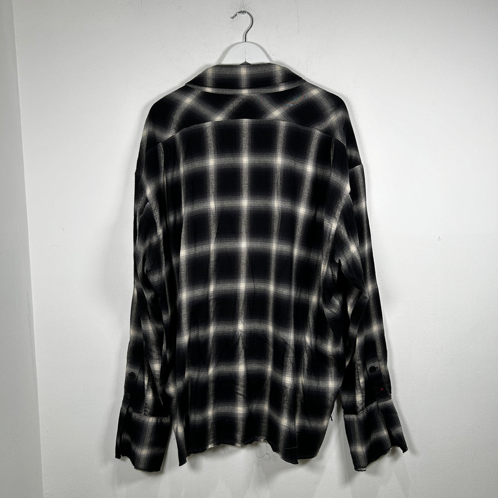 Greg Lauren Black/White Plaid Flannel Size 4