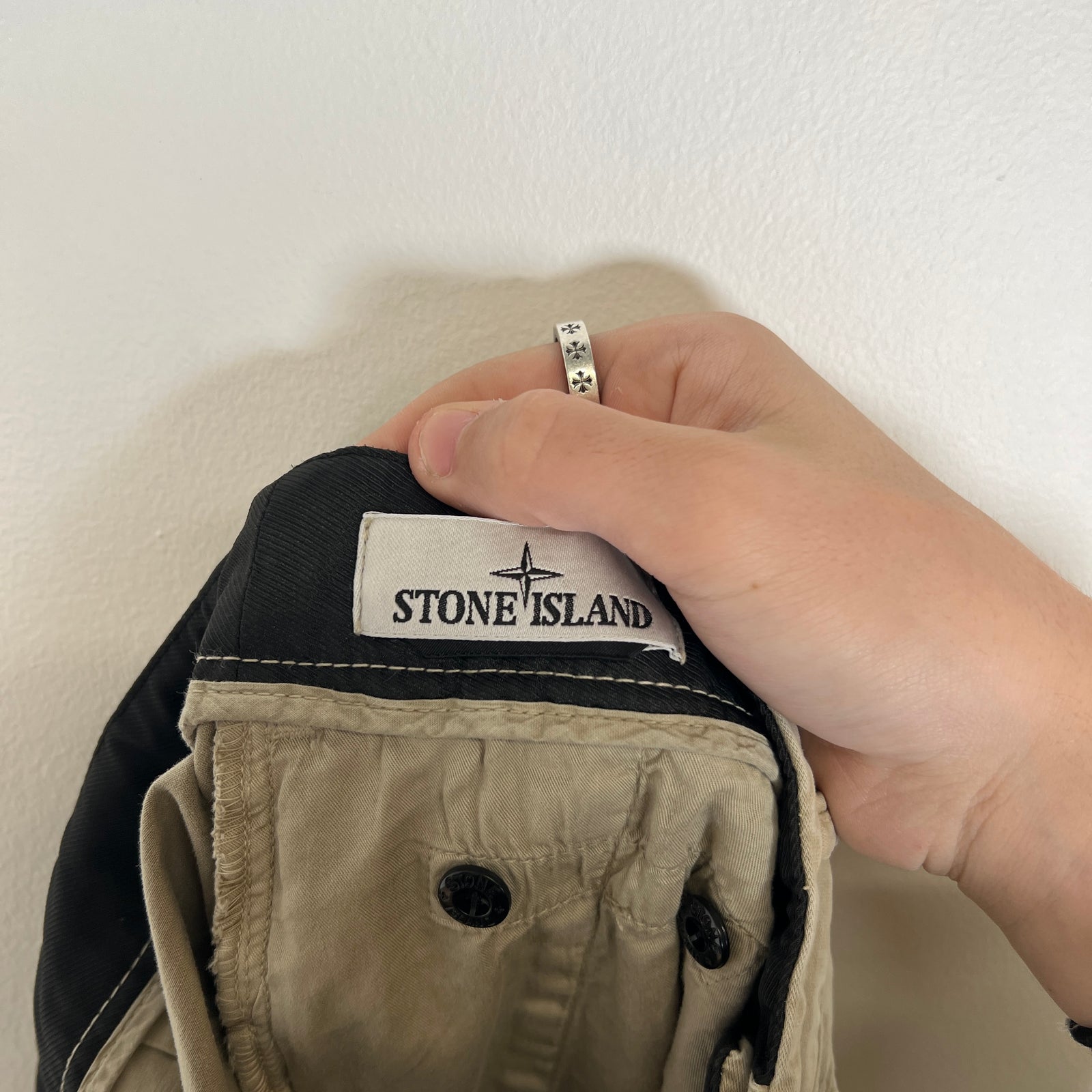 Stone Island Khaki Cargo Pants Size 36