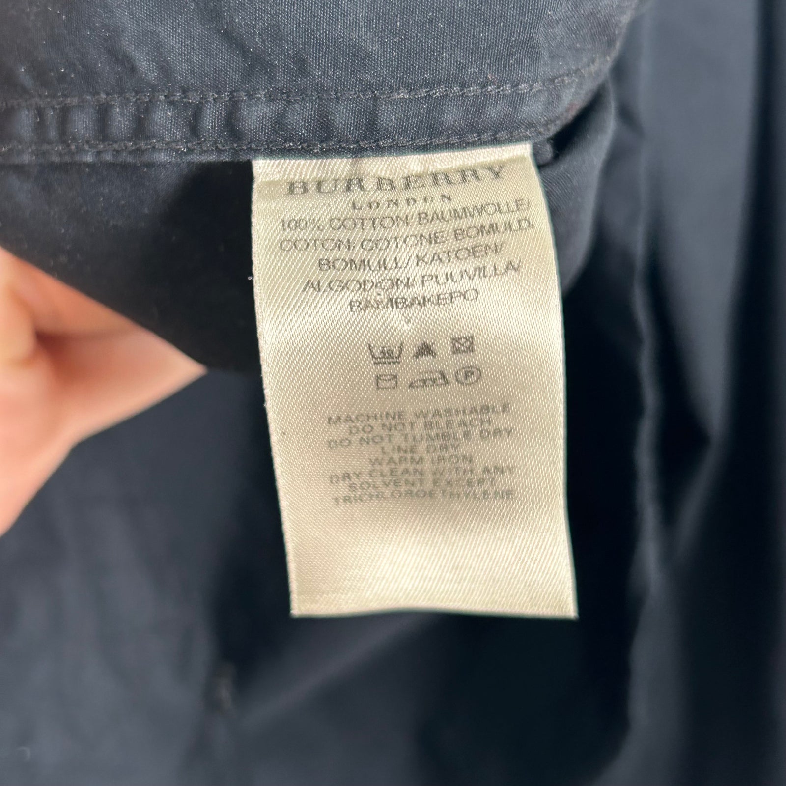 Burberry Black Button Up Shirt Size S