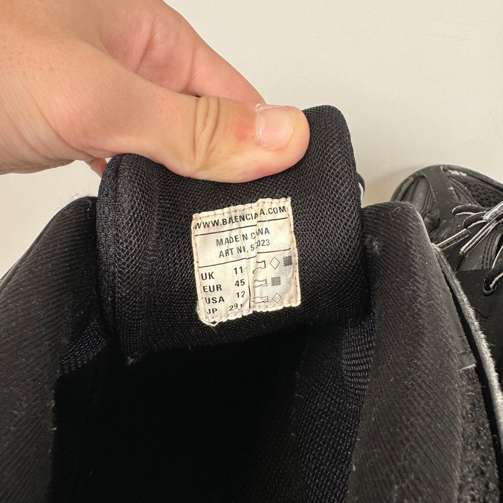 Balenciaga Black Track Sneakers Size 45