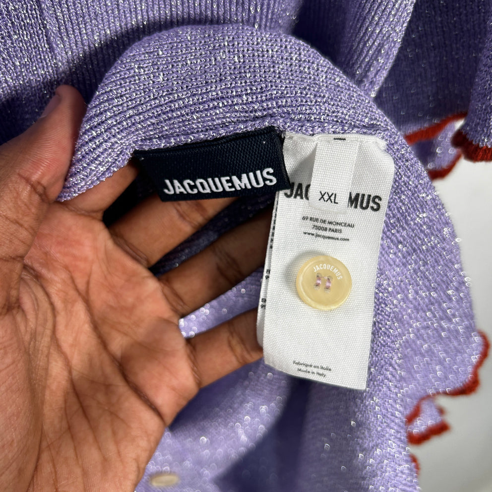 Jacquemus Purple 'La Maille Porta' Button-Up Shirt Size XXL