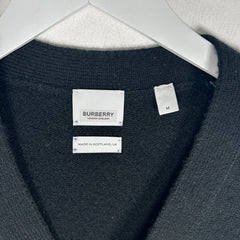 Burberry Cropped Black Cardigan Size M