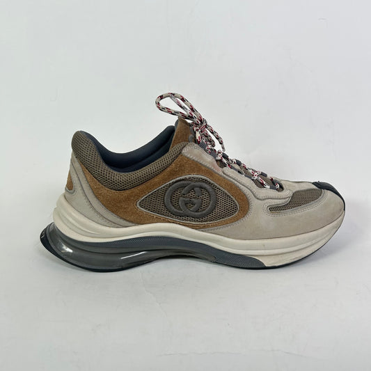 Gucci Gray/Brown Interlocking G Runners Size GG 39.5