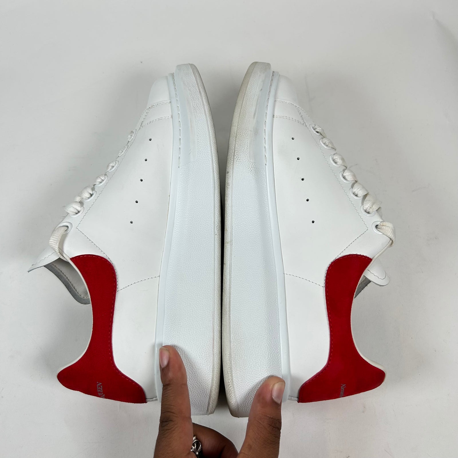 Alexander McQueen White/Red Sneaker Size 40.5
