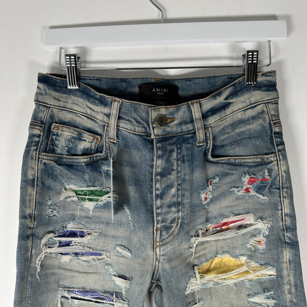 Amiri Thrashed Patch Jeans Size 29