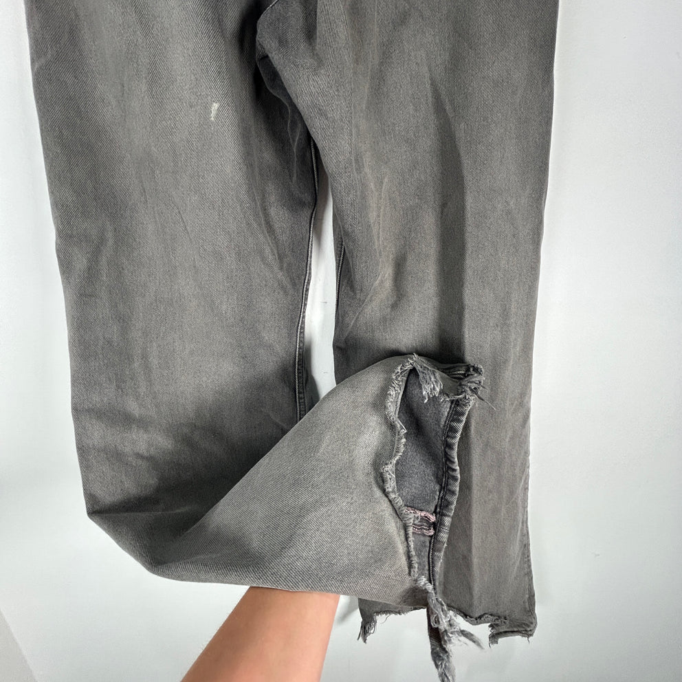 Acne Studios 2021M Saxon Flares Grey Denim Size 30