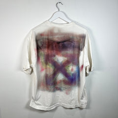 Off White Blurred Diagonal Graphic T-Shirt Size Medium