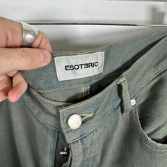 Esoteric Grey Wash Jean Shorts Size 36