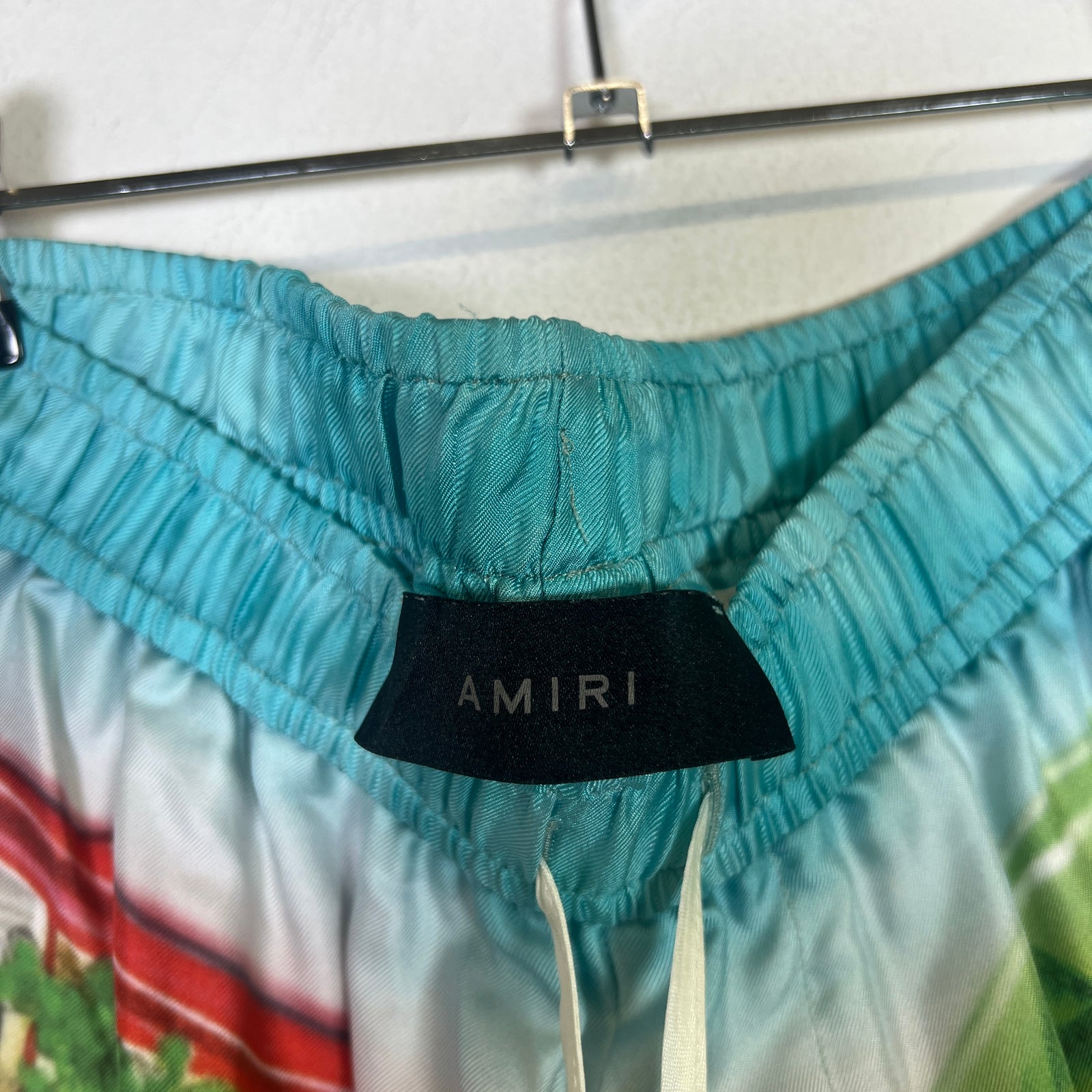Amiri Multicolor St. Barth Silk Shorts Size XXL