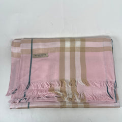 Burberry Pink Nova Check Cashmere Shawl
