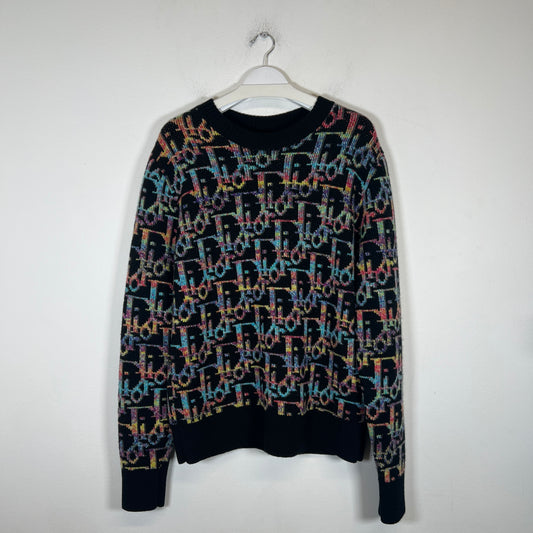 Dior Multicolor Oblique Logo Sweater Size M