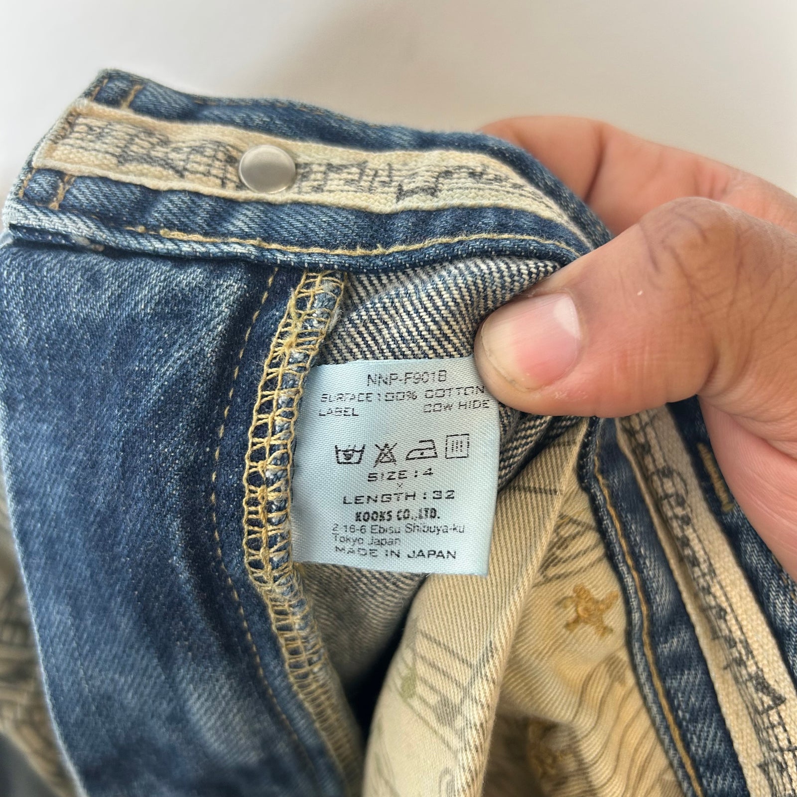 Number Nine Blue Wash Pain Denim Size 32