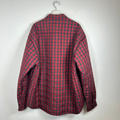 Balenciaga Red Padded Flannel Shirt Size 52