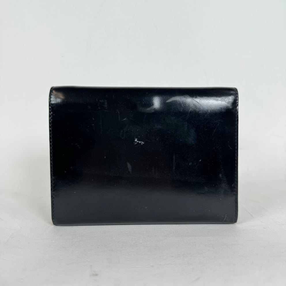 Gucci Black Leather Agenda Planner Wallet