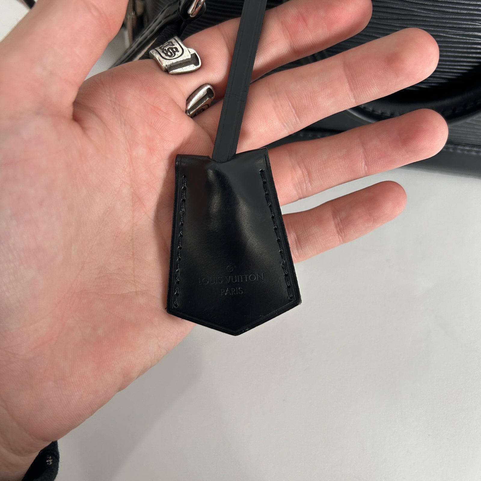 Louis Vuitton Alma Black Epi Leather Purse