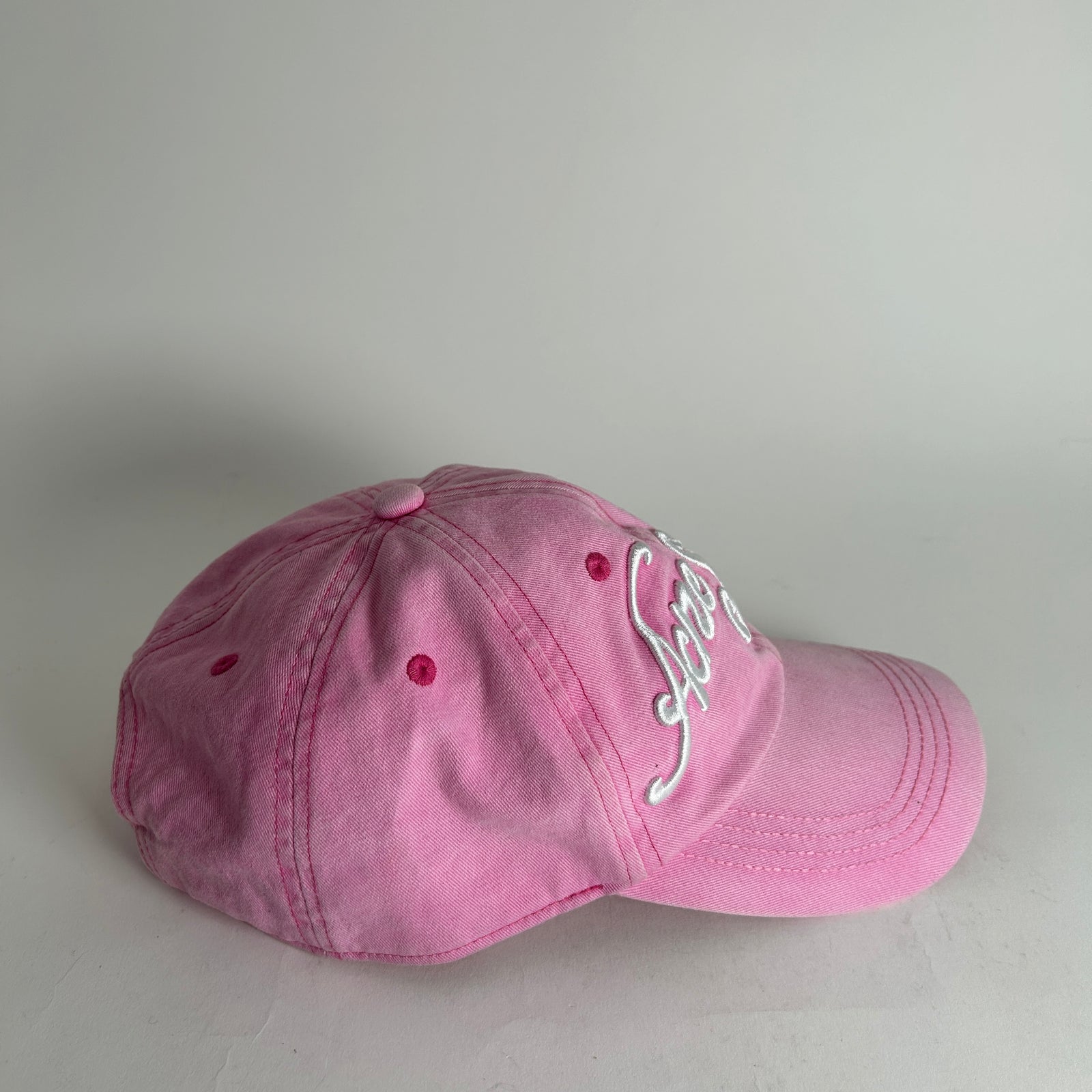 Acne Studios Pink Bubble Logo Cap